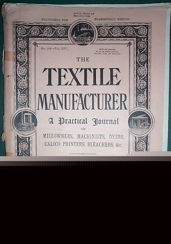 1888 textile manufacturer millowners, machinists, dyers