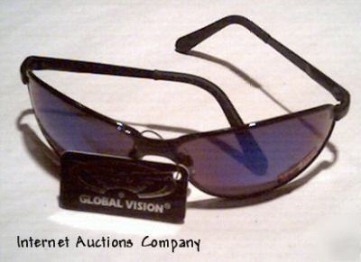 Barcelona black safety glasses global vision blue lens