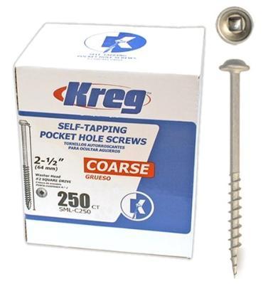 Kreg tools - sml-C250 coarse thread 2.5' (250 pack)