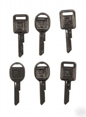 38 original gm assorted key blanks c, d, e, h, j, k 