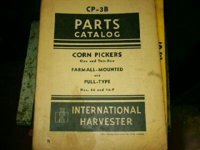 Antique ih parts catalog for corn pickers farmall moun