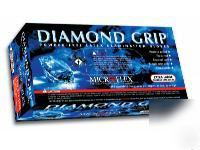 Microflex diamond grip latex powder free glove (lg)