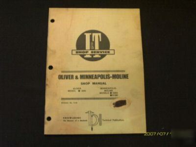 Oliver minneapolis moline i&t manual 2255 G955 G1355