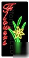 Flower vertical led sign (0004)