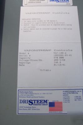 New dristeem vaporstream electric humidifier 570 pph