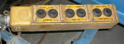 1 ton bridge crane, coffing hoist, 100' of dual rail