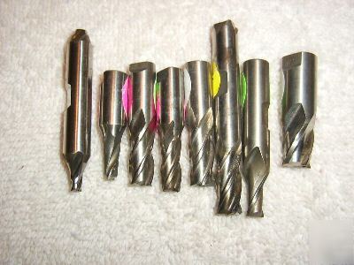 Endmills, high speed, 2 & 4 flute, single end