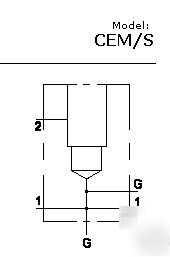 Rpgc-jcn cem/s sun relief valve: set @ 3000 psi