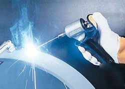 Car body welder - arc welder gun for light guage metal 