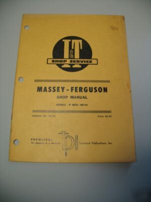 I&t shop service manual for massey-ferguson