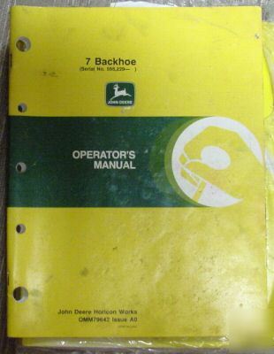 John deere 7 backhoe operator manual 650 750 755 855