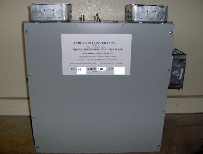 New 40 hp rotary phase converter panel heavy duty