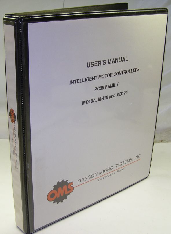 Oms intelligent motor control PC38 user's manual