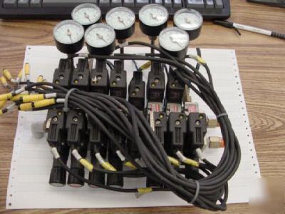 Bank of numatics valve w/gauges +. see list below <
