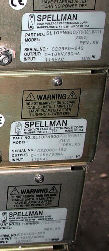 Spellman SL10PN600 10KV/600W high voltage power supply