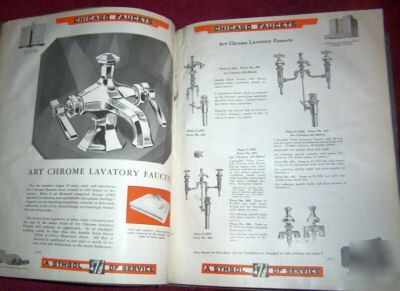 1930 chicago faucets catalog e, rare, illustrated