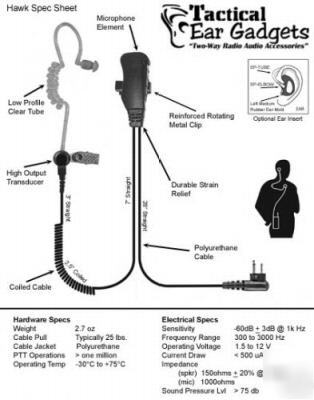 Hawk lapel microphone for motorola radios sku# EP1303
