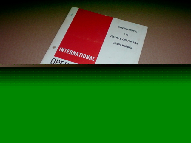 Ih international 820 cutter header operator manual