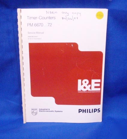 Philips pm 6670 72 timer-counters service manual