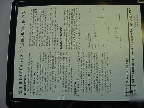 Yellow springs platinizing kit #3139