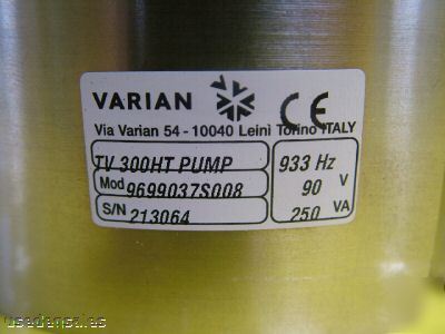 Varian turbo-v 300HT macrotorr turbopump 9699037S008