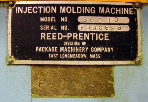 Reed 300 ton injection molding machine - toggle