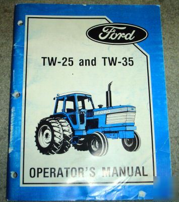 Ford tw-25 & tw-35 tractor operator's manual book