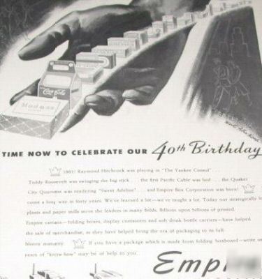 Empire box corp. 40TH anniversary garfield, nj -1943 ad