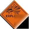 Explosive sign-adh.vinyl-230X230MM(ha-010-ag)