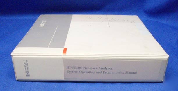 Hp 8510C network analyzer op & programming manual