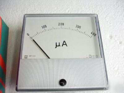 New analog panel ampere meter - dc 0-400UA - gauge - 