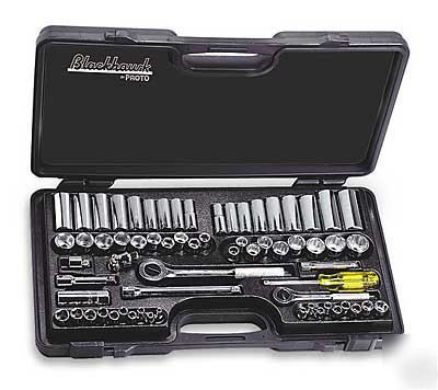 New blackhawk 65 pc socket set - sae & metric