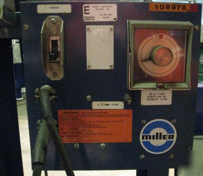 Miller lmsw-52T w/ timer 2.5KVA spot welder & pedestal 