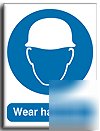 Wear hard hats sign-semi rigid-300X400MM(ma-014-rm)