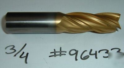 New 3/4 greenfield putnam endmill hss 4 fl tin 