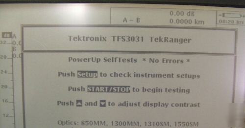 Tektronix tekranger fiber singlemode multimode otdr