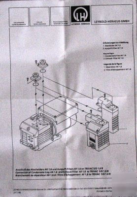 Leybold hereaus vacuum pump exhaust filter ak 1.6 