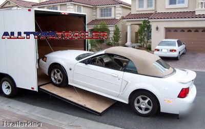 2008 enclosed motorcycle atv car hauler utility trailer