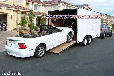 2008 enclosed motorcycle atv car hauler utility trailer