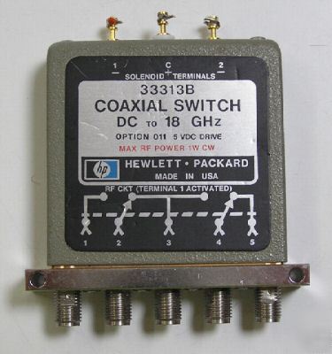Hp 33313B/011 5-port dpdt sma-coaxial switch dc-18 ghz