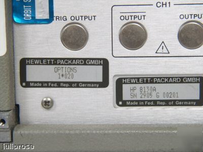 Hp 8130A 300MHZ pulse generator with option 020