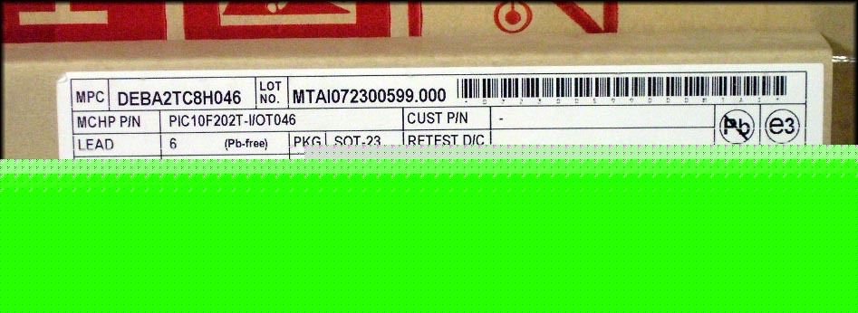 63000 sot-23 PIC10F202T-i/ot 8 bit microchip mcu's rohs