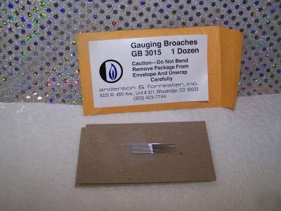 Broaches gauging (12) one dozen GB3015 