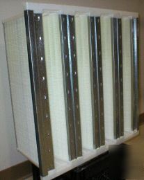 Ashrae filter v-pleat 85% flame ret plastic alum strut