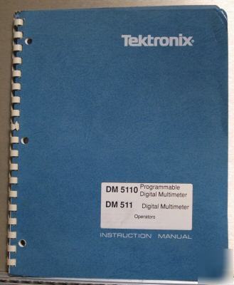 Tek DM5110 DM511 original oper'n man'l dm-5110 dm-511