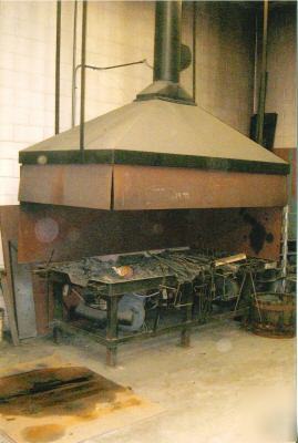 Custom built blacksmith forge - incl. hood & blowers