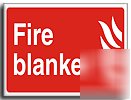 Fire blanket fire sign-s. rigid-250X200MM(fi-059-re)