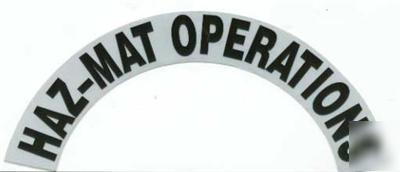 Fire helmet crescent decals haz-mat operations black