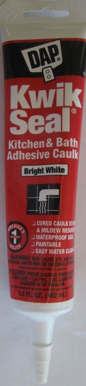 Kwik seal kitchen bath adhesive caulk white-dap 44581