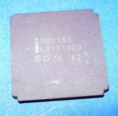 New R80186 intel vintage rare cpu gold 8086 80186 